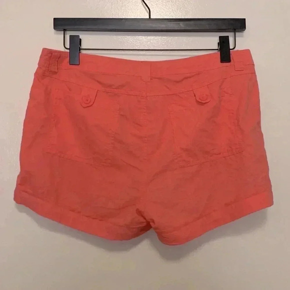 Gap salmon pink, linen/cotton shorts, lightweight, four  pockets - Picture 3 of 5